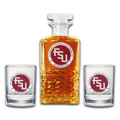 Florida State University - Heritage Decanter with 2 Old Fashioned Glasses