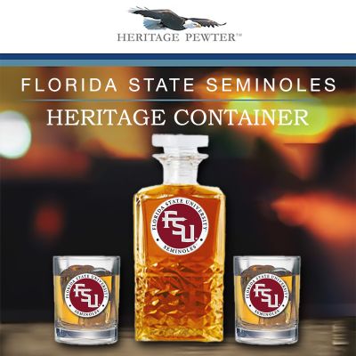 Florida State University - Heritage Decanter with 2 Old Fashioned Glasses