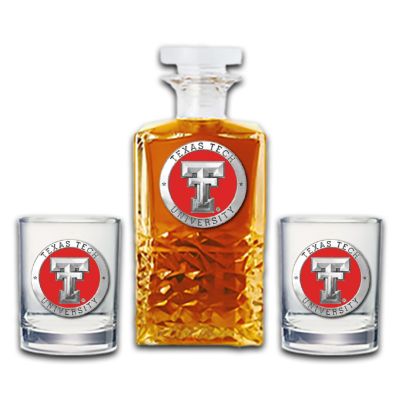 Texas Tech  - Heritage Decanter with 2 Old Fashioned Glasses