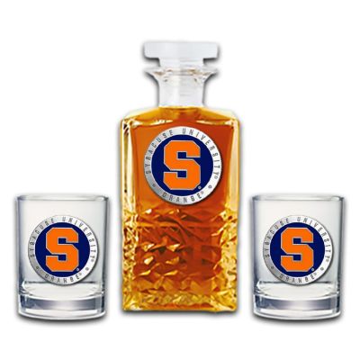 Syracuse University Orange  - Heritage Decanter with 2 Old Fashioned Glasses