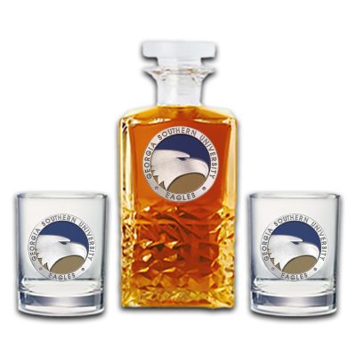 Georgia Southern University Eagles - Heritage Decanter with 2 Old Fashioned Glasses