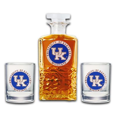 University of Kentucky - Heritage Decanter with 2 Old Fashioned Glasses