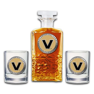 Vanderbilt University Commodores  - Heritage Decanter with 2 Old Fashioned Glasses