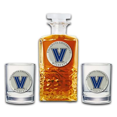 Villanova University Wildcats  - Heritage Decanter with 2 Old Fashioned Glasses