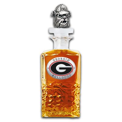 Georgia Bulldogs Heritage Decanter with 3D Topper
