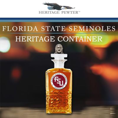 Florida State University Heritage Decanter with 3D Topper