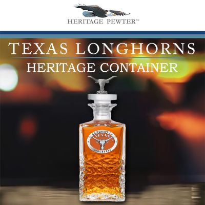 University of Texas Longhorns Heritage Decanter with 3D Topper