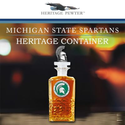 Michigan State Spartans Heritage Decanter with 3D Topper