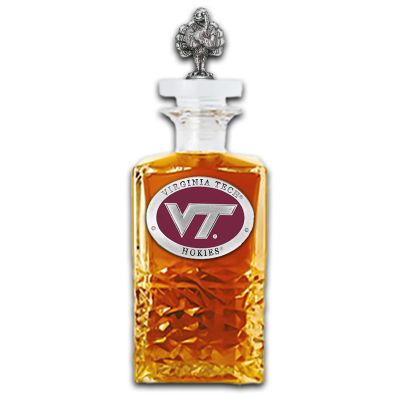Virginia Tech VT Logo Heritage Decanter with 3D Topper