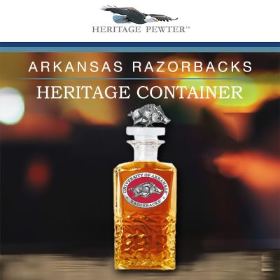 Arkansas Razorbacks Heritage Decanter with 3D Topper