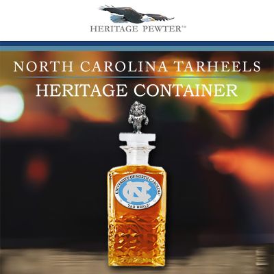 North Carolina Tarheels Heritage Decanter with 3D Topper