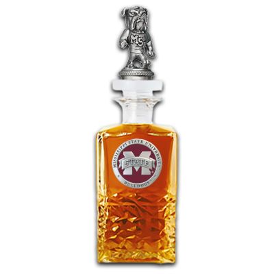 Mississippi State University "M" Logo Heritage Decanter with 3D Topper