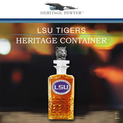 LSU Tigers Heritage Decanter with 3D Topper