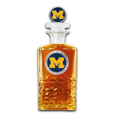 University of Michigan Wolverines Heritage Decanter with 3D Topper