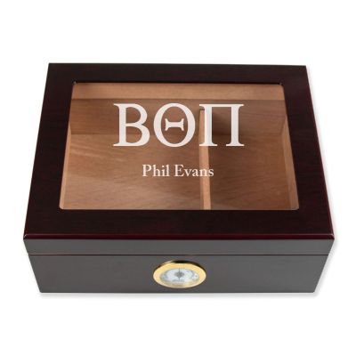 Personalized Cigar Humidor - Engraved Beta Theta Pi