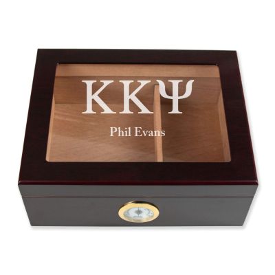 Personalized Cigar Humidor - Engraved Kappa Kappa Psi