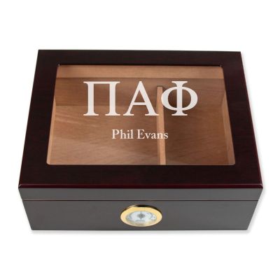 Personalized Cigar Humidor - Engraved Pi Alpha Phi