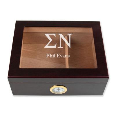 Personalized Cigar Humidor - Engraved Sigma Nu