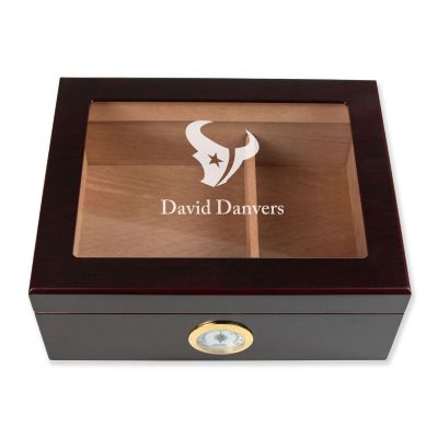 Personalized Cigar Humidor - Houston Texans Football Sports Team Logo Design