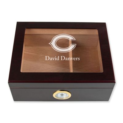 Personalized Cigar Humidor - Chicago Bears Football Sports Team Logo Design