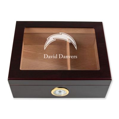 Personalized Cigar Humidor - Los Angeles Chargers Football Sports Team Logo Design