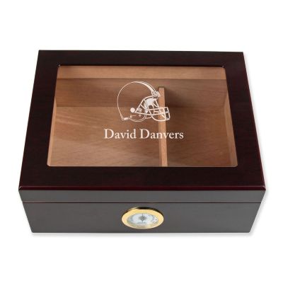 Personalized Cigar Humidor - Cleveland Browns Football Sports Team Logo Design