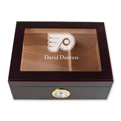 Personalized Cigar Humidor - Philadelphia Flyers Hockey Sports Team Logo Design