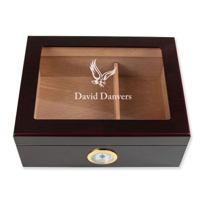 Personalized Cigar Humidor - Eagle  - Man Cave Gift Ideas - Gifts For Him