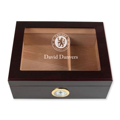 Personalized Cigar Humidor - Chelsea Football Club Sports Team Logo Design