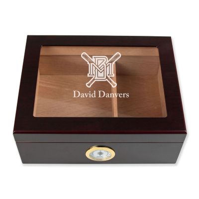 Personalized Cigar Humidor - Engraved Milwaukee Brewers Baseball Team Logo Design