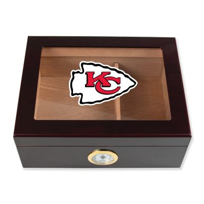 Cigar Humidor - Kansas City Chiefs Football Full Color Team Logo