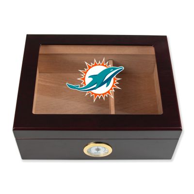 Cigar Humidor - Miami Dolphins Football Full Color Team Logo