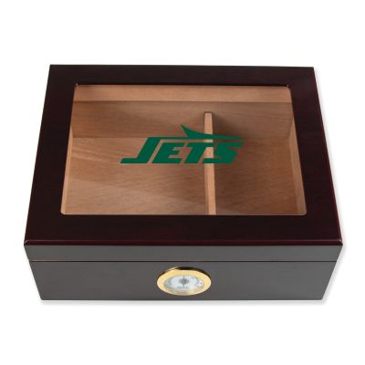 Cigar Humidor - New York Jets Football Full Color Team Logo