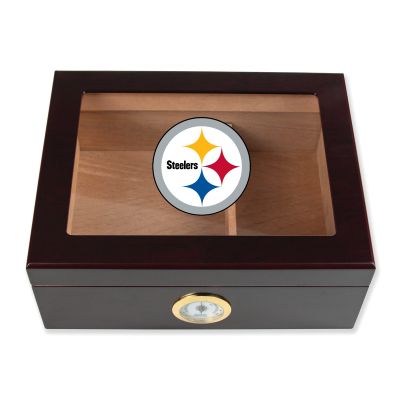 Cigar Humidor - Pittsburgh Steelers Football Full Color Team Logo