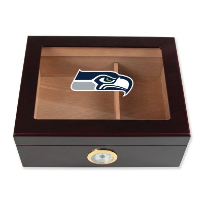 Cigar Humidor - Seattle Seahawks Football Full Color Team Logo