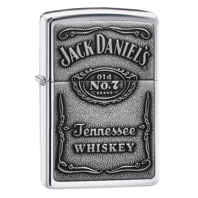 Jack Daniel's Classic Emblem High Polish Chrome Finish - Zippo Lighter
