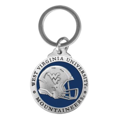 West Virginia University Mountaineers Helmet Keychain