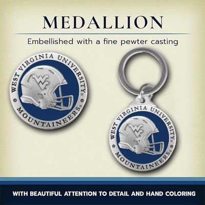 West Virginia University Mountaineers Helmet Keychain