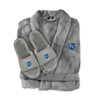 Kansas City Royals Faux Fur Slide Sandals & Robe Bundle