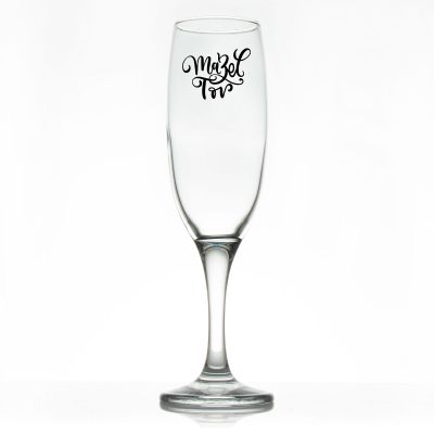 Custom Personalized Champagne Flutes - Mazel Tov - Promotional Champagne Flutes In Bulk