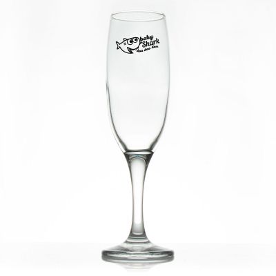 Custom Personalized Champagne Flutes - Baby Shark - Promotional Champagne Flutes In Bulk