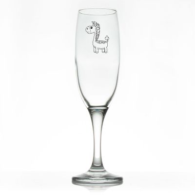 Custom Personalized Champagne Flutes - Baby Giraffe - Promotional Champagne Flutes In Bulk
