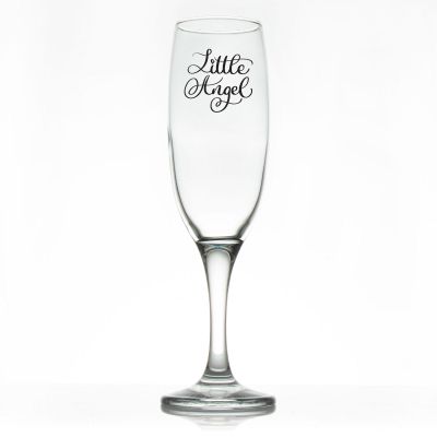 Custom Personalized Champagne Flutes - Little Angel - Promotional Champagne Flutes In Bulk
