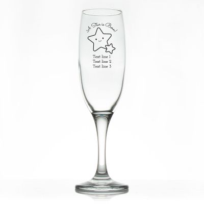 Custom Personalized Champagne Flutes - A Star Is Born - Promotional Champagne Flutes In Bulk
