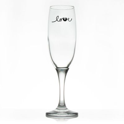 Custom Personalized Champagne Flutes - Love Baby Feet - Promotional Champagne Flutes In Bulk