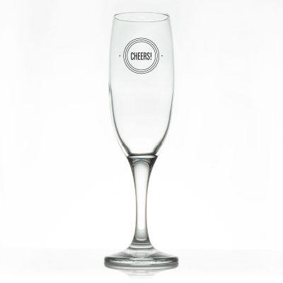 Custom Personalized Champagne Flutes - CHEERS Names and Date - Promotional Champagne Flutes In Bulk