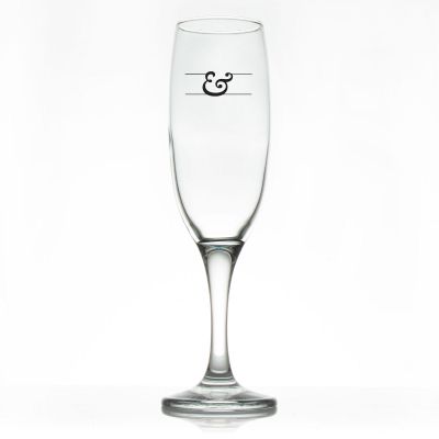 Custom Personalized Champagne Flutes - Initials Monogram Name and Date - Promotional Champagne Flutes In Bulk