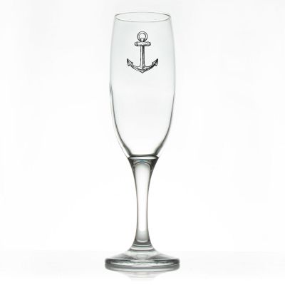 Custom Personalized Champagne Flutes - Anchor - Promotional Champagne Flutes In Bulk