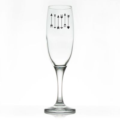 Custom Personalized Champagne Flutes - Arrows - Promotional Champagne Flutes In Bulk
