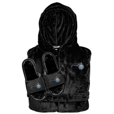 Orlando Magic Fur Slide Sandals & Robe Bundle